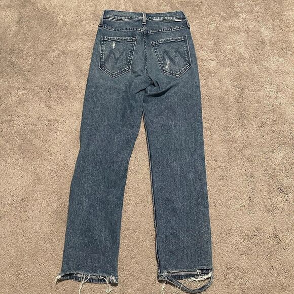 MOTHER Jeans 24 The Tomcat in Completely Over Distressed Straight High Rise - Picture 7 of 8